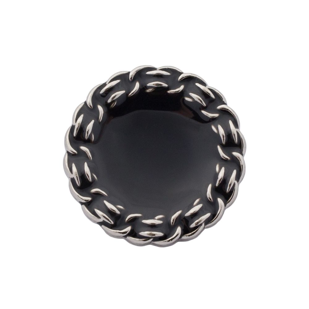 Пуговицы на ножке 32L=20 мм, металл, S.Black (серебро-черный), 10 шт, MP05