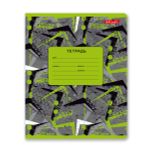 Тетрадь ученическая школьная, выборочный лак, A5+ 18 л. на скобе 65 г/м², белизна 100%, 20 шт, линия, 000713 Зелёное настроение, Светоч 18ТЕТл-003