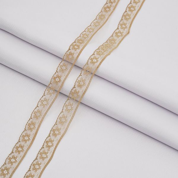 Кружево капроновое 14 мм / 30 метров, 136-1, 100% п/э, цв. коричневый, 26763