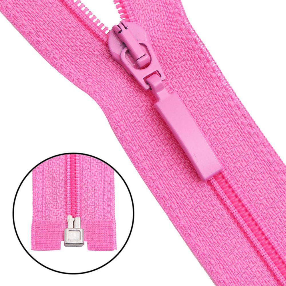 Молния спираль (витая) Arta Т5 (5 мм) 1 зам., разъем., 50 см, цв. 515 розовый, уп.5 шт