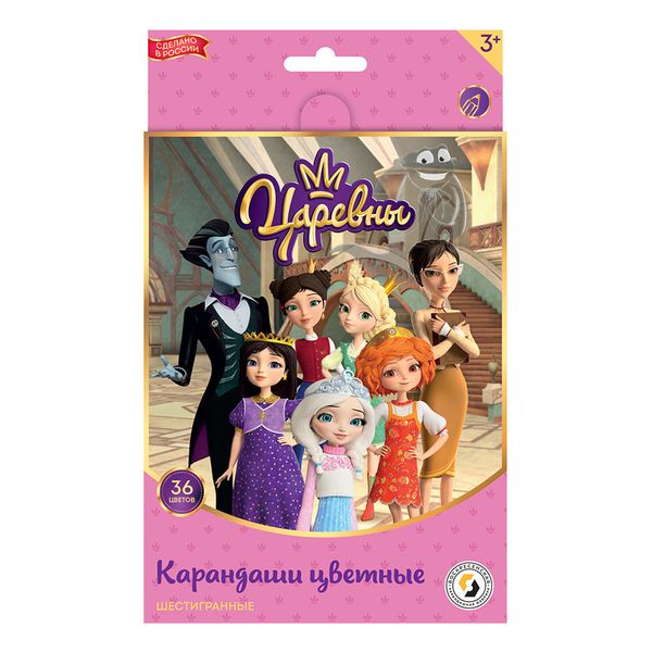 Набор цветных карандашей Царевны TSR-CP-6036 заточенный 4х36 цв, Набор цветных карандашей Царевны TSR-CP-6036 заточенный 4х36 цв, ВКФ TSR-CP-6036