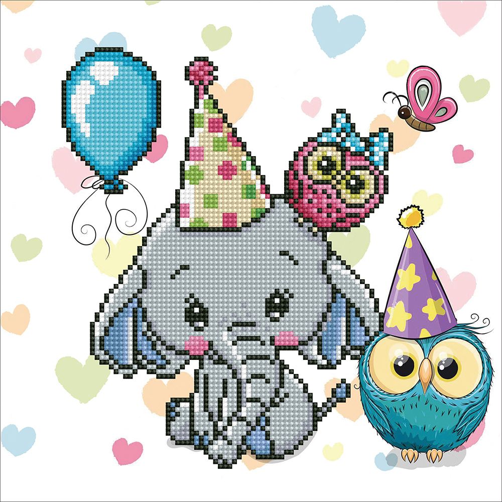 Алмазная (кристальная) мозаика Фрея, Вечеринка, 30х30 см Алмазная (кристальная) мозаика Фрея, Вечеринка, 30х30 см