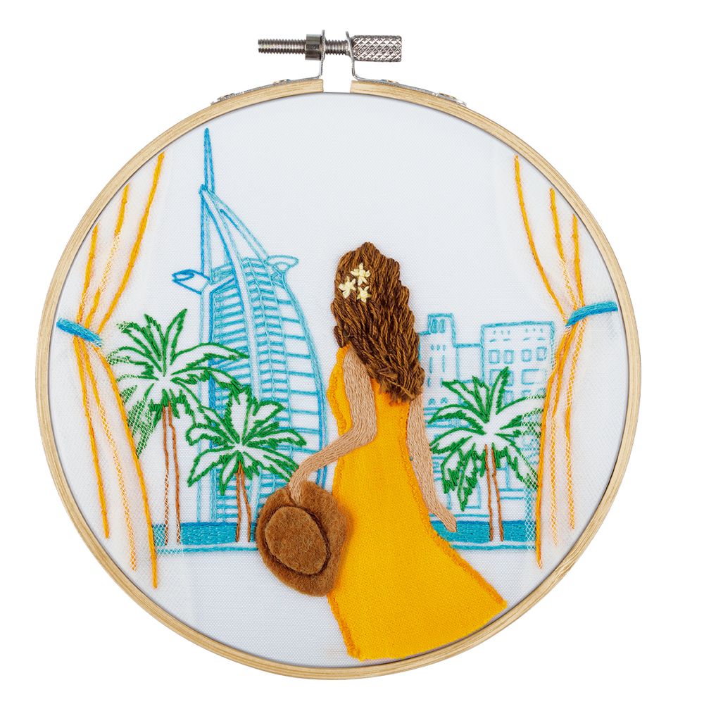 Набор для вышивания "PANNA" "Живая картина" JK-2346 "Увидеть Дубай", 15.5 х15.5 см, Panna, JK-2346