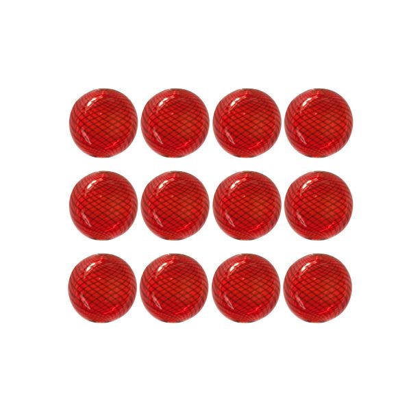 Бусины стекло ⌀16 мм, 12 шт, №06 красный/коричневый, Zlatka DBT-01