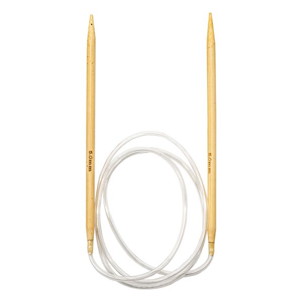 Спицы круговые бамбук 100 см, 5,0 мм, Hobby&Pro 942150