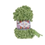 Пряжа Alize (Ализе) Puffy Fine / уп.5 мот. по 100 г, 14м, 485 зеленая черепаха A