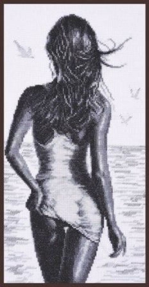 Набор для вышивания нитками Палитра, Сила притяжения 16х31см