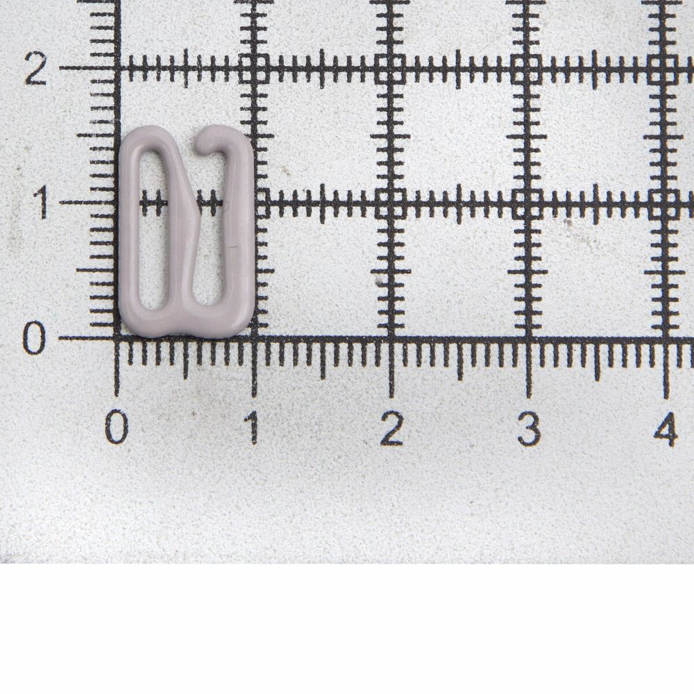 Крючки для бюстгальтера металл 12 мм, 20 шт, C154 светло-серый, ГВ1009
