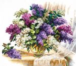 Набор для вышивания нитками Чудесная игла, Аромат сирени, 40х37 см