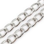 Цепь декоративная алюминий 18х11.8 мм, 10 метров, никель