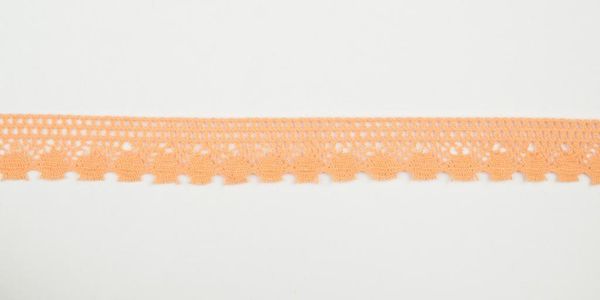 Кружево вязаное (тесьма) 17 мм цв. персиковый, AF-062-021, Alfa, 25 м