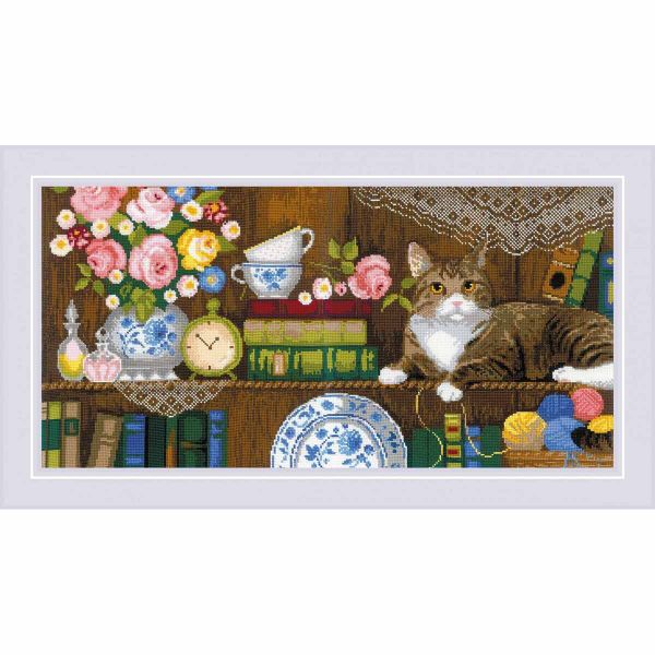 Набор для вышивания нитками Риолис, Панно/две подушки Домашний уют 60х30 см