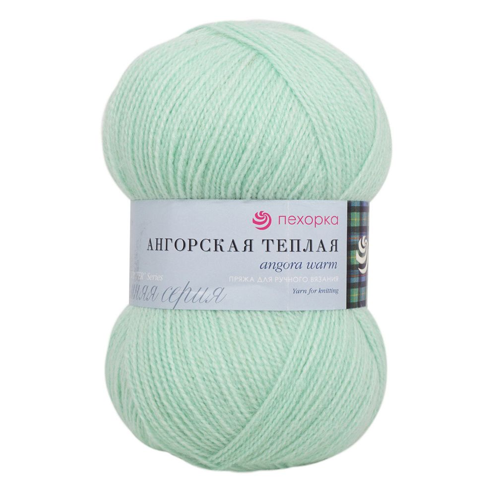 Пряжа Пехорка Ангорская теплая / уп.5 мот. по 100 г, 480 м, 411 мята