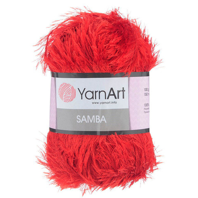 Пряжа YarnArt (ЯрнАрт) Samba травка / уп.5 мот. по 100 г, 150м, 156 алый