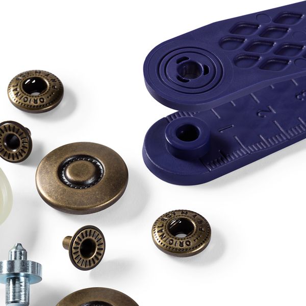 Кнопка Альфа (S-образная) ⌀20 мм, 6 шт, колесо латунь, под состаренную латунь, Prym 390355