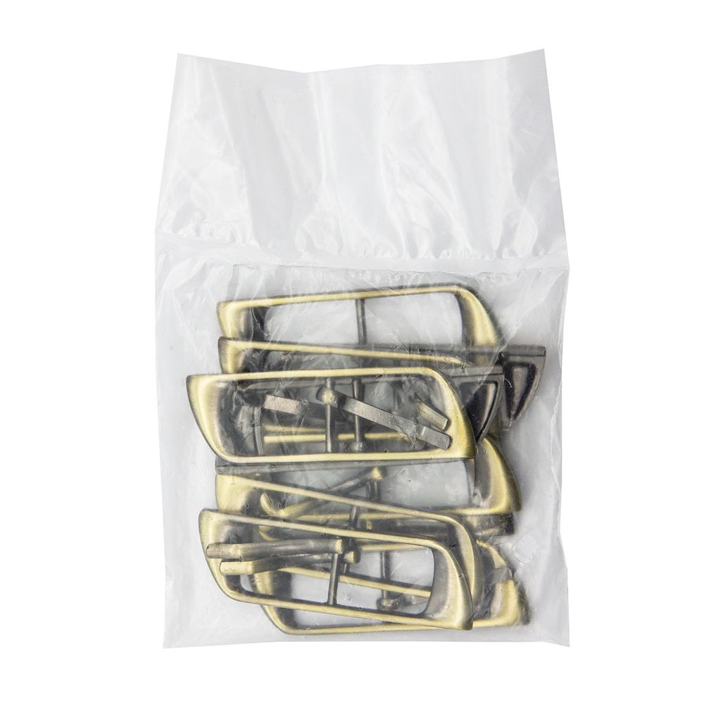 Пряжка ременная металл 15 мм, 10 шт, тертая бронза