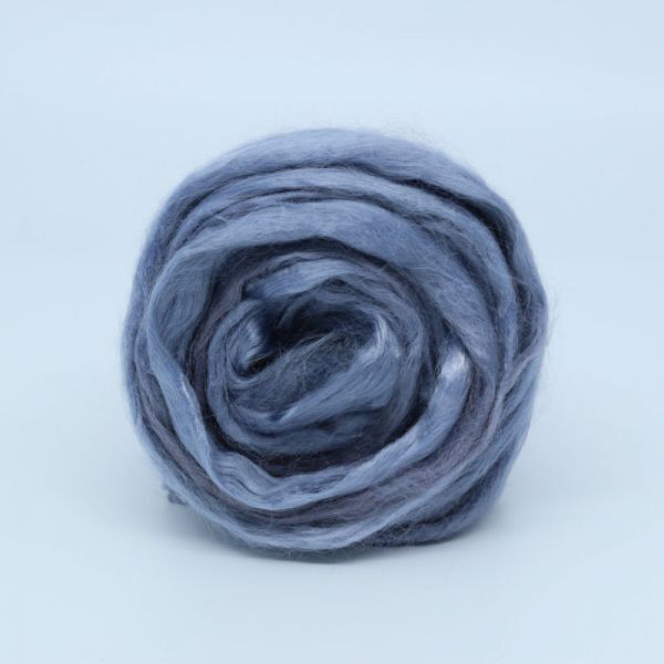 Шерсть для валяния Троицкая Гребенная лента (вискоза) 50г цв.1575 стальной