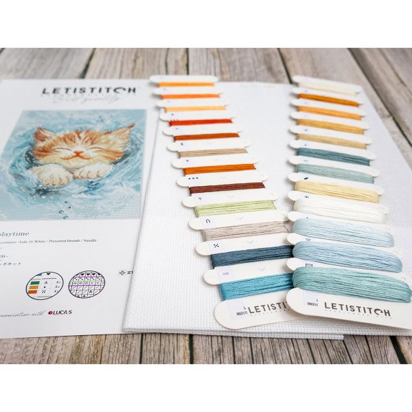 Набор для вышивания нитками LetiStitch L9931, Время веселых игр 18х24см