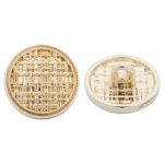 Пуговицы на ножке 24L=15 мм, металл, Gold (золотой), 10 шт, MP06