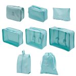 Органайзер дорожный для чемодана 8 предметов (бирюзовый)