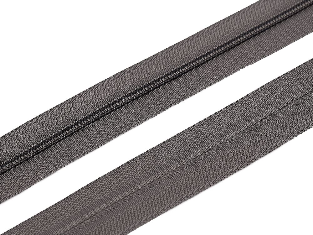 Молния рулонная витая (спираль) Т3 (3 мм) УСИЛЕННАЯ, НА БОБИНЕ, S-306 серый (цв.SBS) / кор. 1200 метров