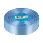 Лента атласная 1-сторонняя 25.0 мм / 33±2 метра, №049 голубой, в термоплёнке, Gamma