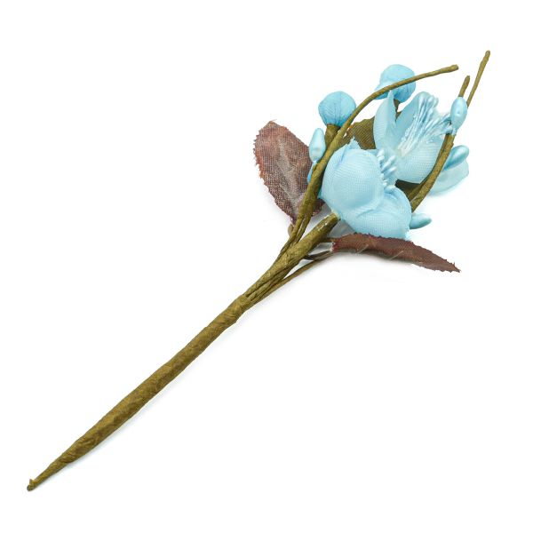 Цветы искусственные декоративные D3x3xH14см, 1шт, Астра, E12 синий