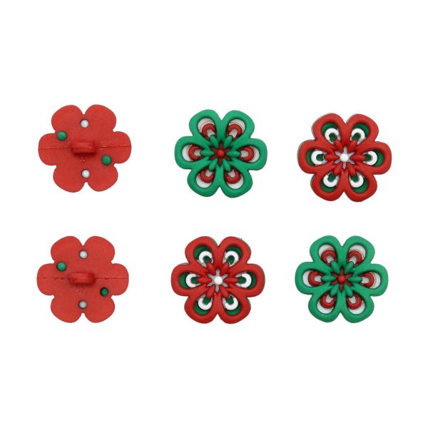 Украшения декоративные пуговицы Фигурки Рождественские цветы Dress It 8983