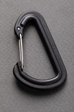 Карабин пластик с металлической застежкой 55х35 мм, 50 шт, черный, Gamma GHB018