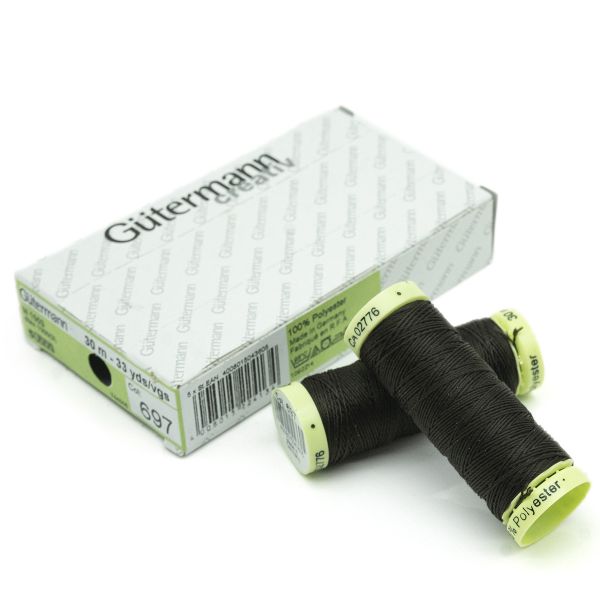 Нитки отделочные Gutermann Top Stitch, 30м, 697 венге, 5 катушек