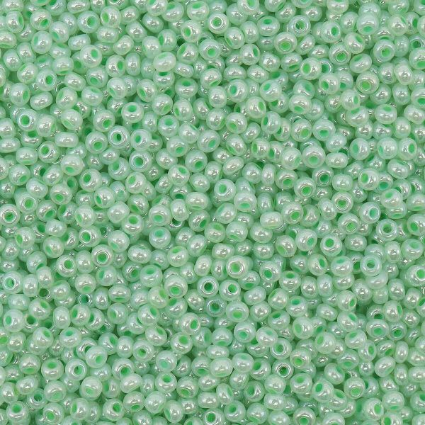 Бисер Preciosa полупрозрачный жемчужный с цв. центром 10/0 (37156) круг.отв, 50 г