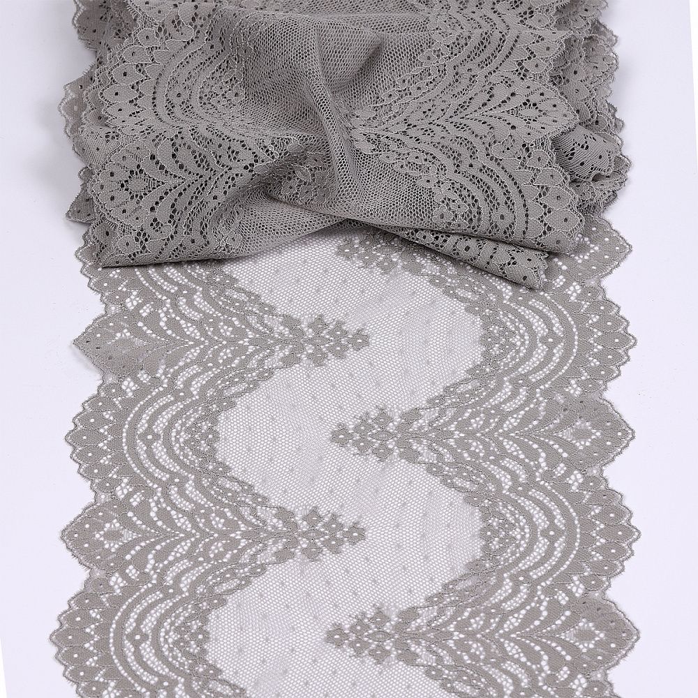 Кружево бельевое эластичное 230 мм / 3 м, 8036 цв.F310 серый, Kruzhevo