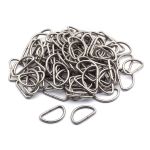 Полукольцо сварное металл внутр. 25 мм (внешн. 31х20 мм, ⌀3 мм), 100 шт, серебро ГР, 6070