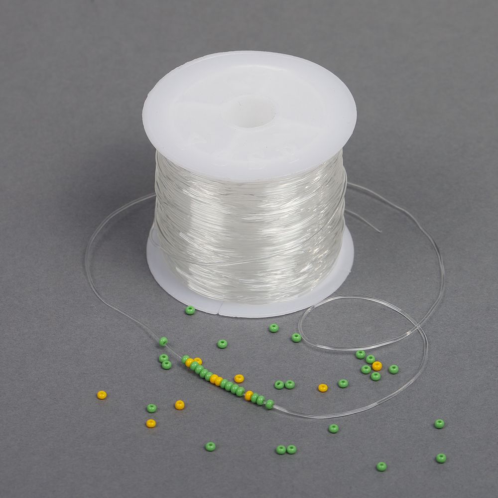 Нить силиконовая 0.8 мм, 0215-1012 цв.прозрачный рул.30м, 10 катушек