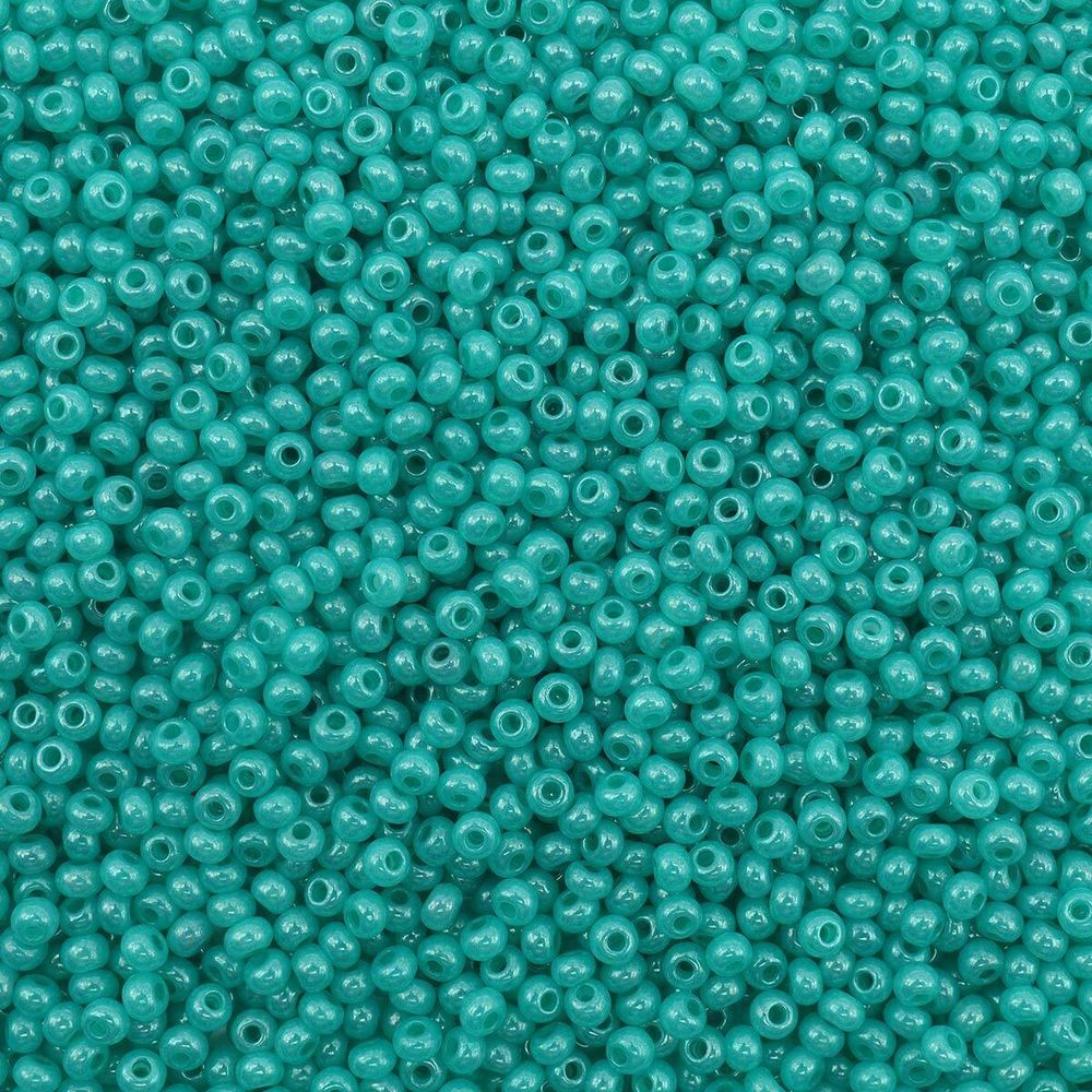 Бисер Preciosa алебастр с цветным покрытием 10/0 (2.3 мм), круг.отв., 50г, (17358)