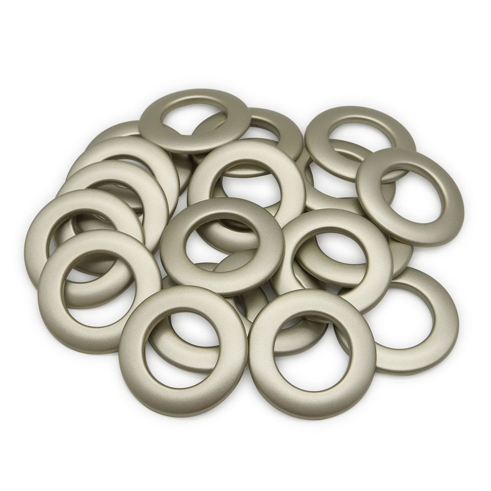 Люверсы шторные ⌀25 мм, цвет № 20 матовая сталь, 10 шт