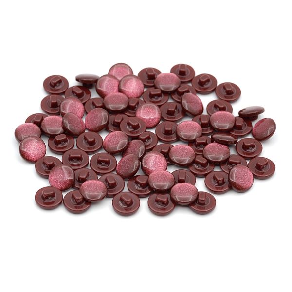 Пуговицы на ножке 22L (14мм), пластик (col.11 бордовый), 72 шт, CR P-45