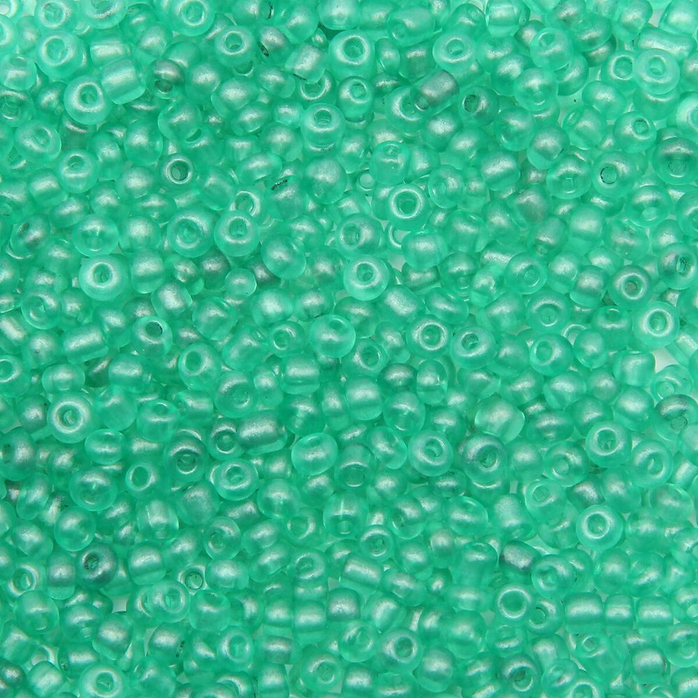 Бисер Astra&Craft 11/0 (2.1 мм), 200 г (10х20 г), цв. М20А-О тем. бирюза/прозрачный, матовый