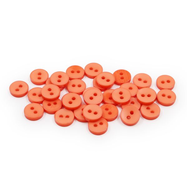 Пуговицы 2 прокола 14L, 9 мм, (Orange1 (оранжевый1)), NE74, 144 шт