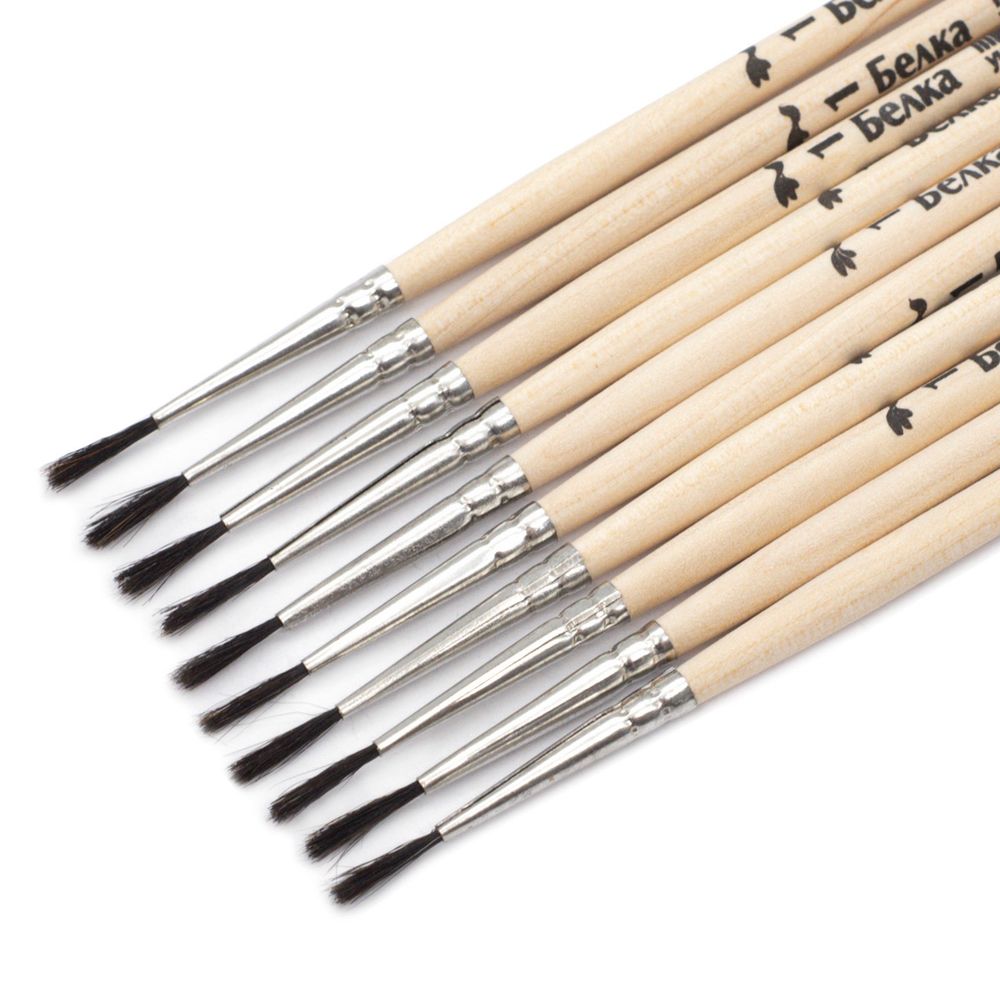 Кисть белка круглая (ученическая) №1.10 шт