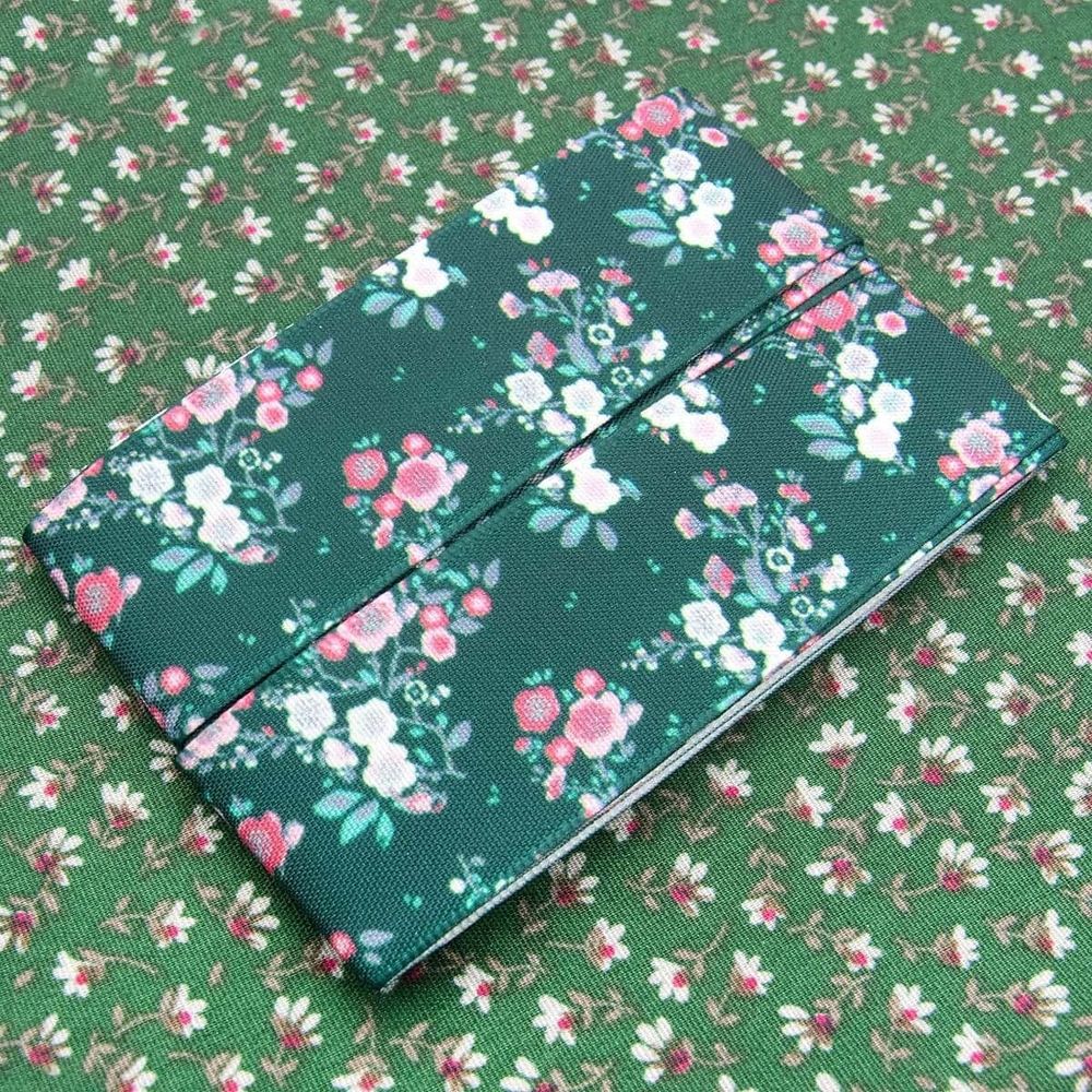 Ткань для рукоделия в наборе х/б с лентой 48х50см+1,5м (25691/25293 т. зеленый) 29489