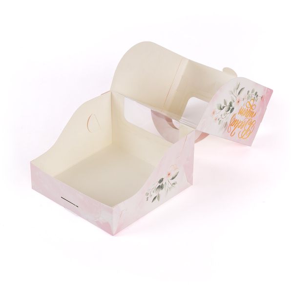 Коробка для мини-торта 14х14х80 см, №2 Весна идет, S-Chief, CBC-022