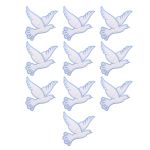 Термоаппликация Голубь, 73х80мм 10 шт (белый), 130501