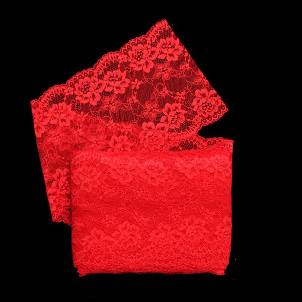 Кружево бельевое эластичное 180 мм / 13.72 м, цв. C820 красный