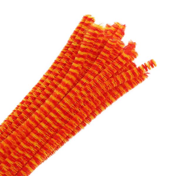 Проволока синельная двухцветная 6 мм / 300мм, 30 шт, Astra&Craft (B-053 красный/желтый)