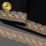 Кружево гипюр (плетёное) 45 мм, диз. 148, цв.14 капучино, уп. 9 м, Kruzhevo