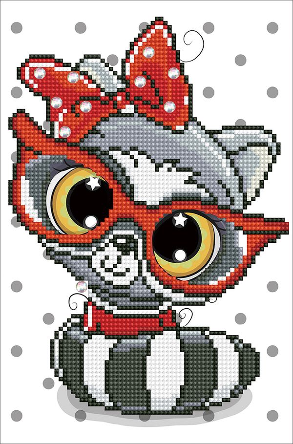 Алмазная (кристальная) мозаика Фрея, Енотик, 20х30 см