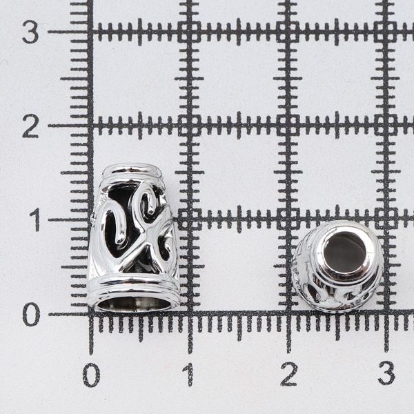 Наконечник для шнура металл колокол ⌀4/7 мм, 14,5х9 мм, никель, 100 шт