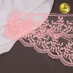 Кружево на сетке 85 мм, цв.R1815 розовый, уп.13.7м, Kruzhevo