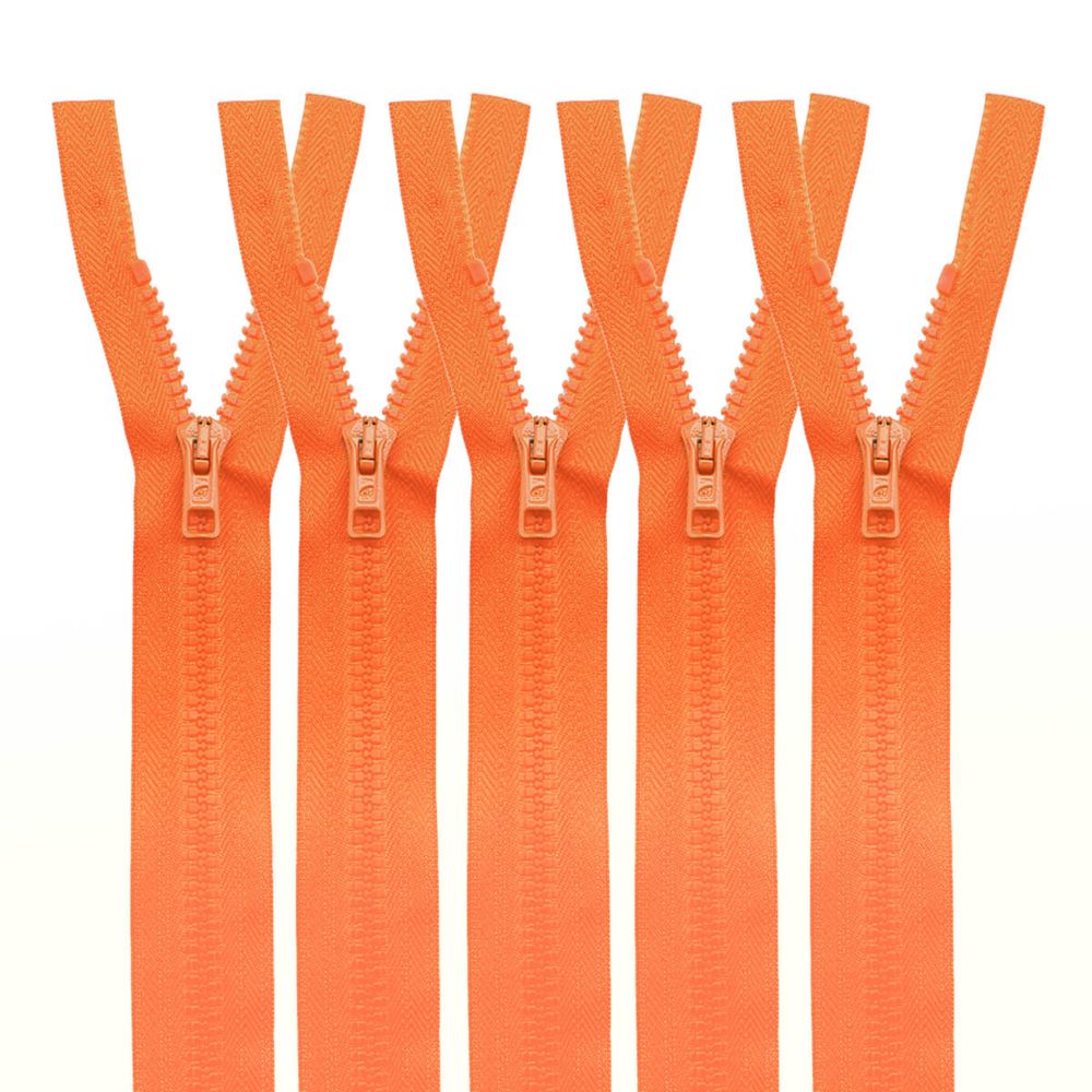 Молния трактор Arta Т6 (6 мм) 1 зам., разъем., 60 см, цв. 005 оранжевый, уп.5 шт